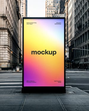 Photoshop Standing Billboard Mockup