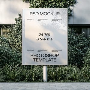 Photoshop Stand Billboard Mockup