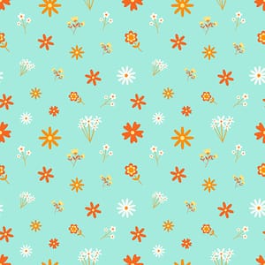 Sunny Blooms Seamless Pattern