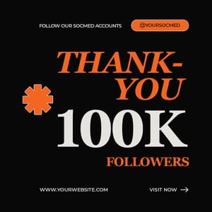 Thank You 100k Followers Serene Luxe Instagram Post