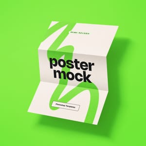 Photoshop Trifold Poster Mockup