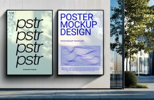 Photoshop Two Poster Billboard Mockup