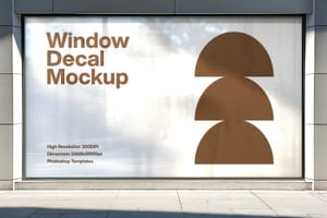 Photoshop Window Decal Mockup