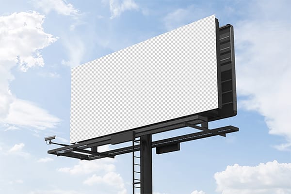 PNG Billboard Mockup On Sky Background