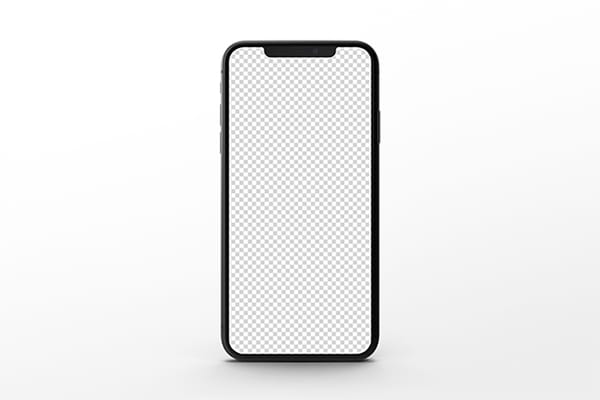 PNG Black Apple Smartphone Mockup