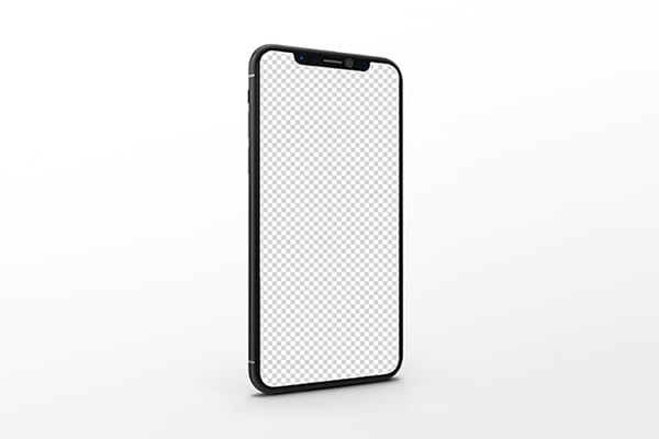 PNG Black iPhone X Mockup Right