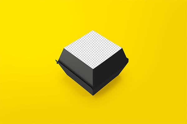 PNG Burger Box Top Mockup