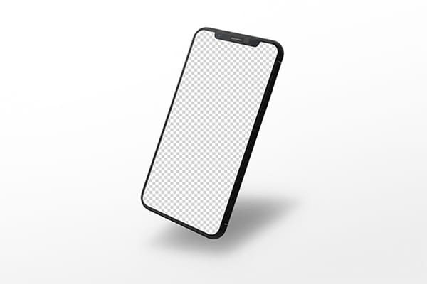 PNG Flying Black iPhone X Mockup