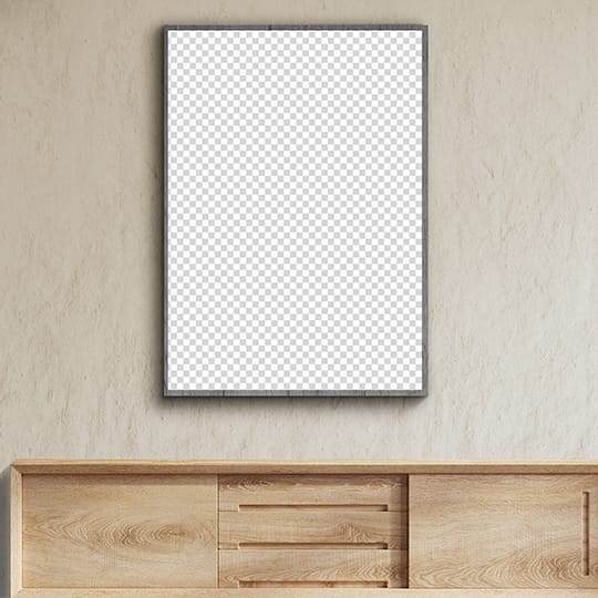 PNG Frame A1 Paper Above Drawer Mockup