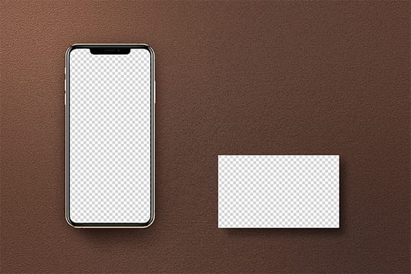 PNG iPhone & Business Card Mockup