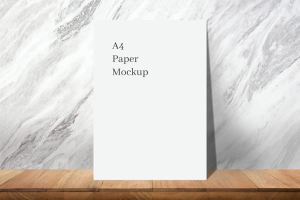 Photoshop A4 Paper Mockup