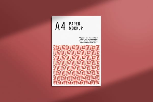 A4 Paper Poster Mockup