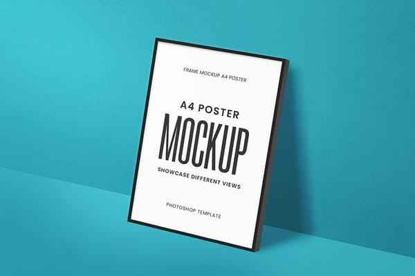 A4 Poster Frame Mockup