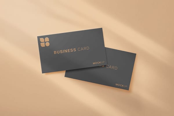 Black Business Card Mockup