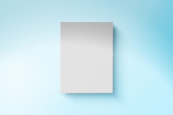 PNG Brand Book Mockup on Blue Background