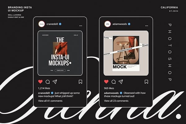 Branding Insta UI Mockup