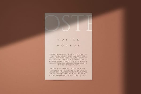 Photoshop Brown Branding Poster Mockup