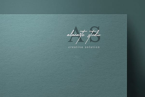 Photoshop Creative Tosca Alacarte Studio Paper Logo Mockup