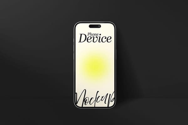 Photoshop Dark Phone Device Mockup