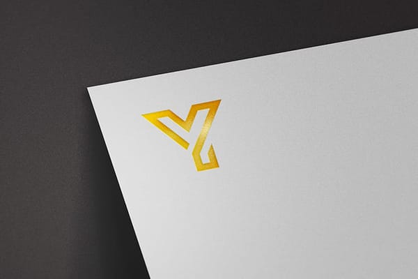 Photoshop Debossed Gold Logo Mockup