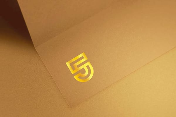 Photoshop Elegance Gold Logo Mockup