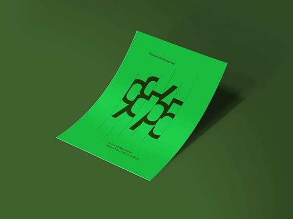 Green Numerical Sequence Poster Mockup