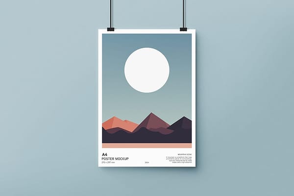 Photoshop Hanging Poster Mockup