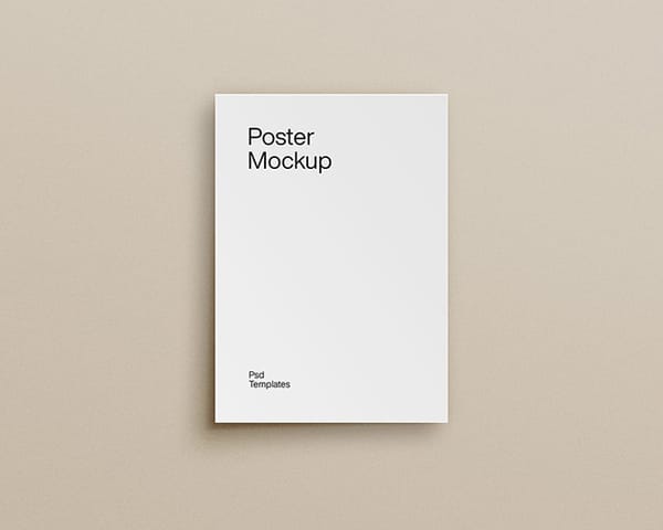 ISO Poster Mockup with Bone Color