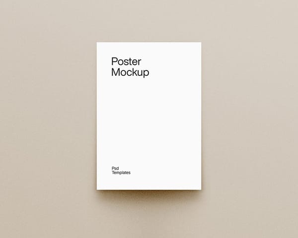 ISO Poster Mockup with Bottom Shadow