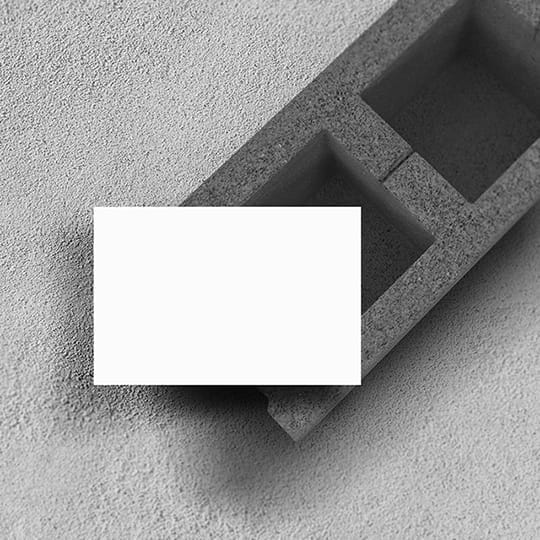 Image Business Card On Brick Mockup