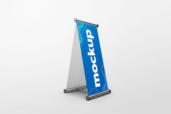 Photoshop Left Advertising Stand Mockup