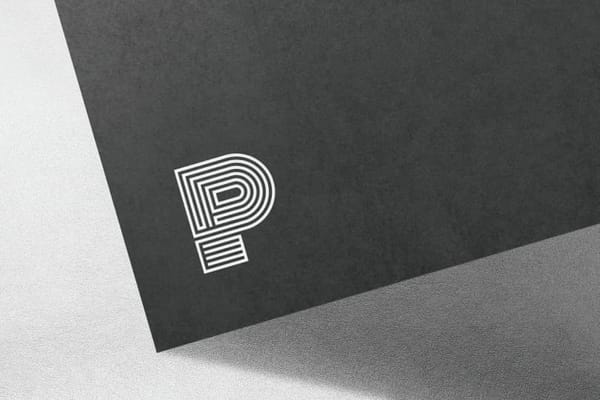 Photoshop Logo Mockup on Gray Leather Background