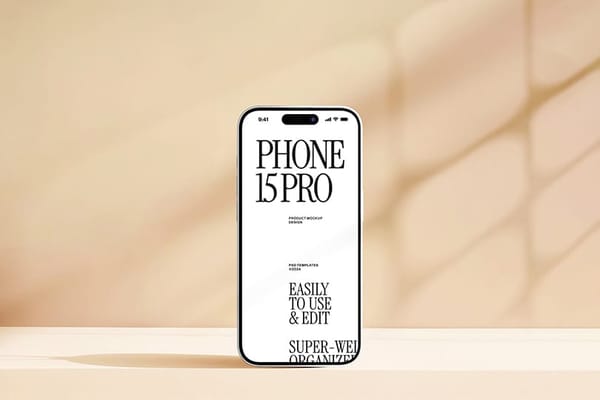 Photoshop Minimal Standing iPhone Mockup