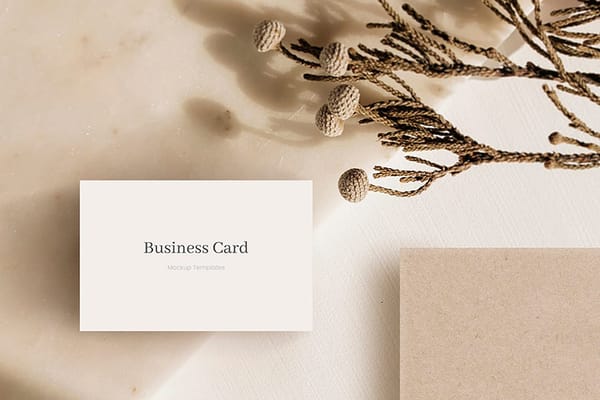 Photoshop Natural Simple Business Card Mockup