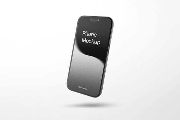 Photoshop Phone Mockup in Mid Air