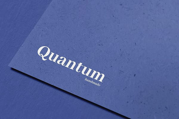 Photoshop Quantum Blue Paper Logo Mockup