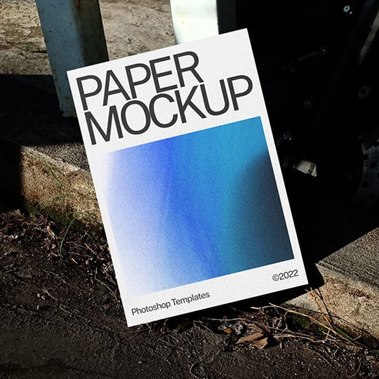 Photoshop Realistic Paper Mockup Photography