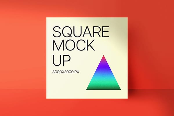 Photoshop Realistic Square Mockup