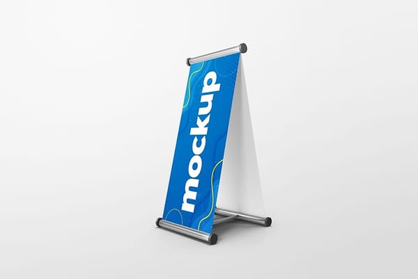 Right Advertising Stand Mockup