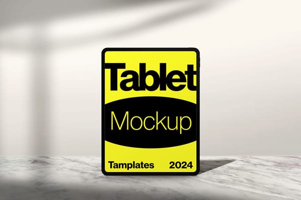 Standing Tablet Mockup