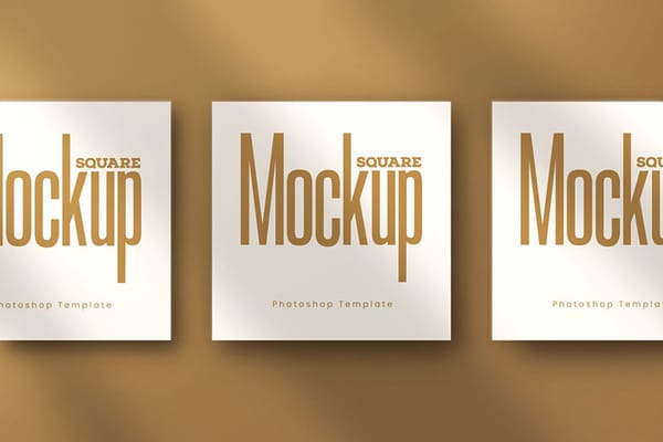 The Three Of Square Mockup