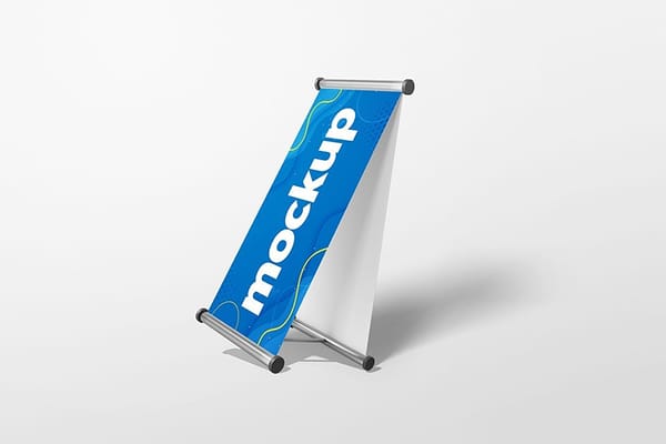 Photoshop Tilt Advertising Stand Mockup