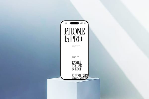 iPhone Mockup on Stand Podium