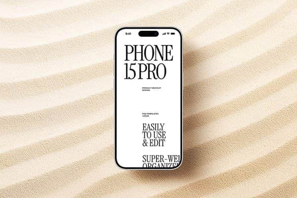 iPhone Mockup on Textured Sand