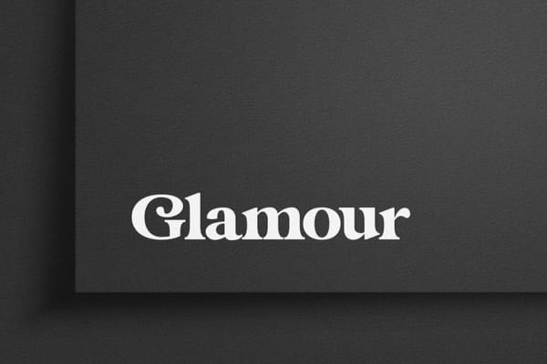 Black Glamour Logo Mockup