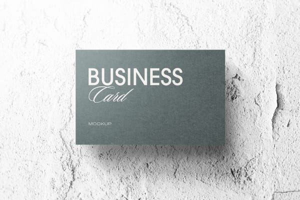 Business Card Mockup on Wall