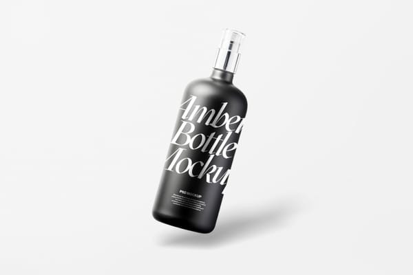 Floating Black Amber Bottle