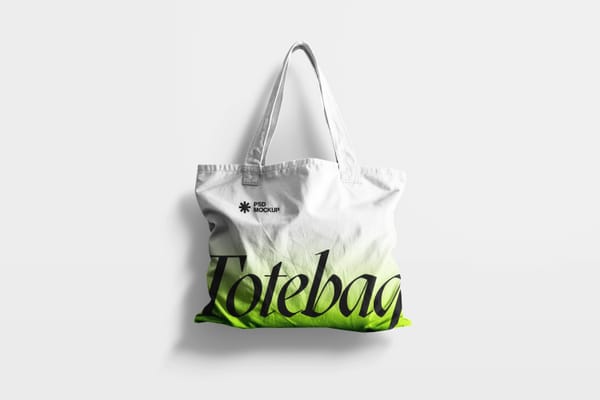 Floating Realistic Totebag Mockup