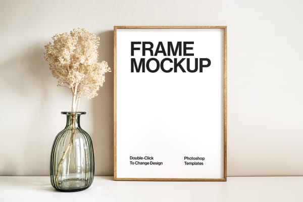 Frame Mockup with Vase