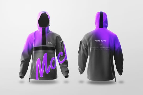 Photoshop Front and Back Modern Jacket Mockup